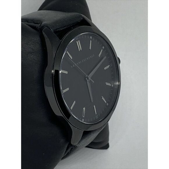 Armani Exchange AX2148 Men's Black Leather Analog Dial Quartz Wrist Watch JK182 - Picture 5 of 12